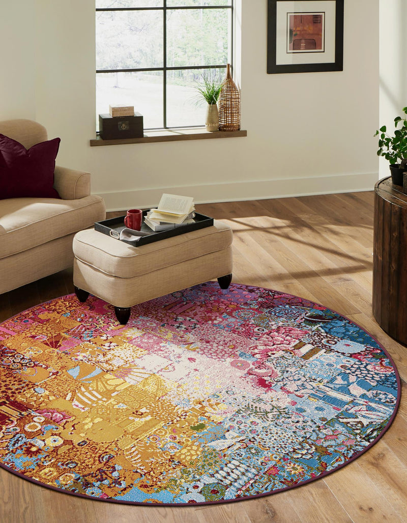 Urban Terrace Collection Area Rug - Terrace Round Multi lifestyle 15