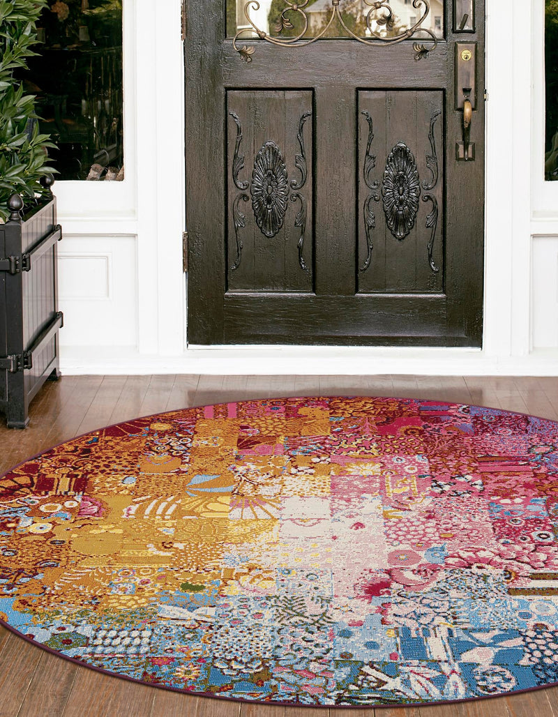 Urban Terrace Collection Area Rug - Terrace Round Multi lifestyle 18