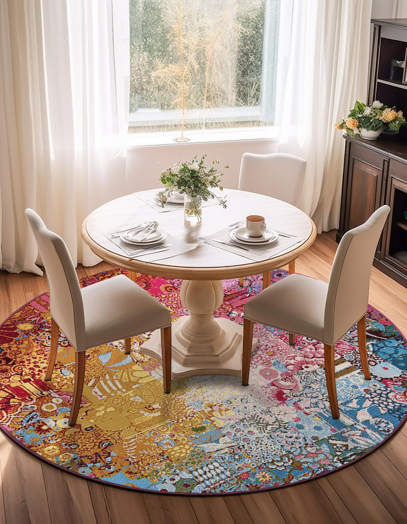 Urban Terrace Collection Area Rug - Terrace Round Multi lifestyle 19