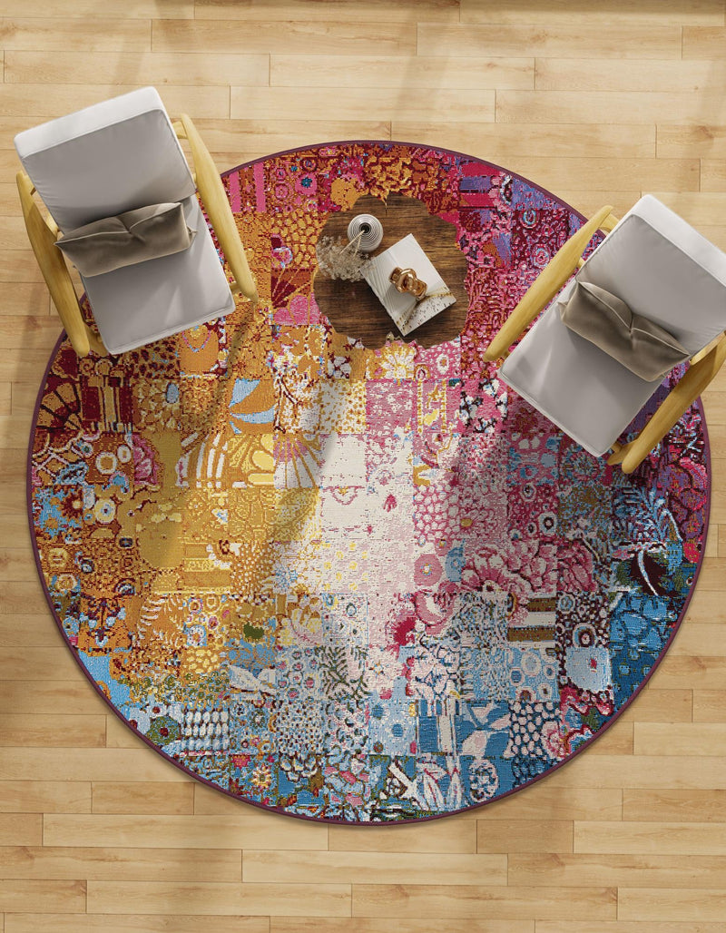 Urban Terrace Collection Area Rug - Terrace Round Multi lifestyle 21