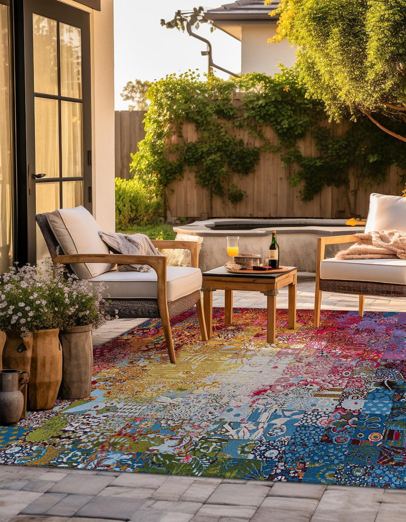 Urban Terrace Collection Area Rug - Terrace Square Multi lifestyle 18