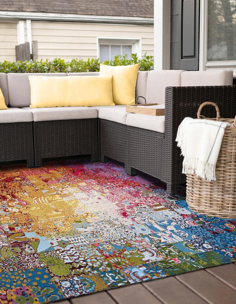 Urban Terrace Collection Area Rug - Terrace Square Multi lifestyle 24