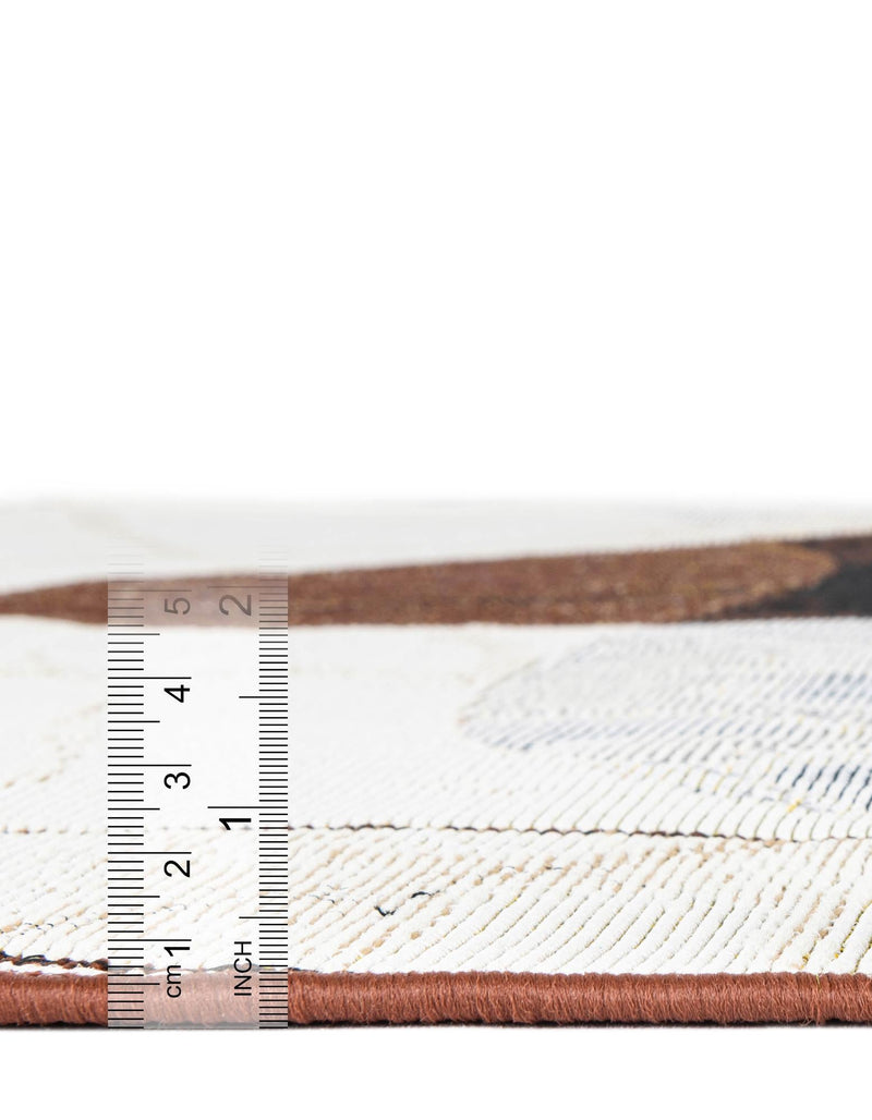 Urban Terrace Collection Area Rug - Garden Rectangle Brown and White Main