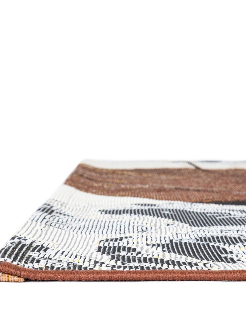 Urban Terrace Collection Area Rug - Garden Rectangle Brown and White lifestyle 3