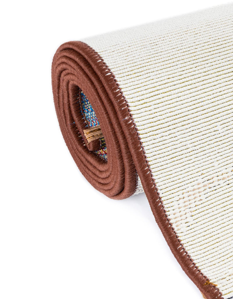 Urban Terrace Collection Area Rug - Garden Rectangle Brown and White lifestyle 8