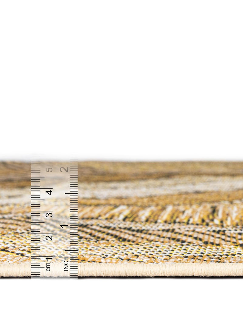 Seaside Blooms Collection Area Rug - Nantucket Rectangle Brown and Beige lifestyle 3