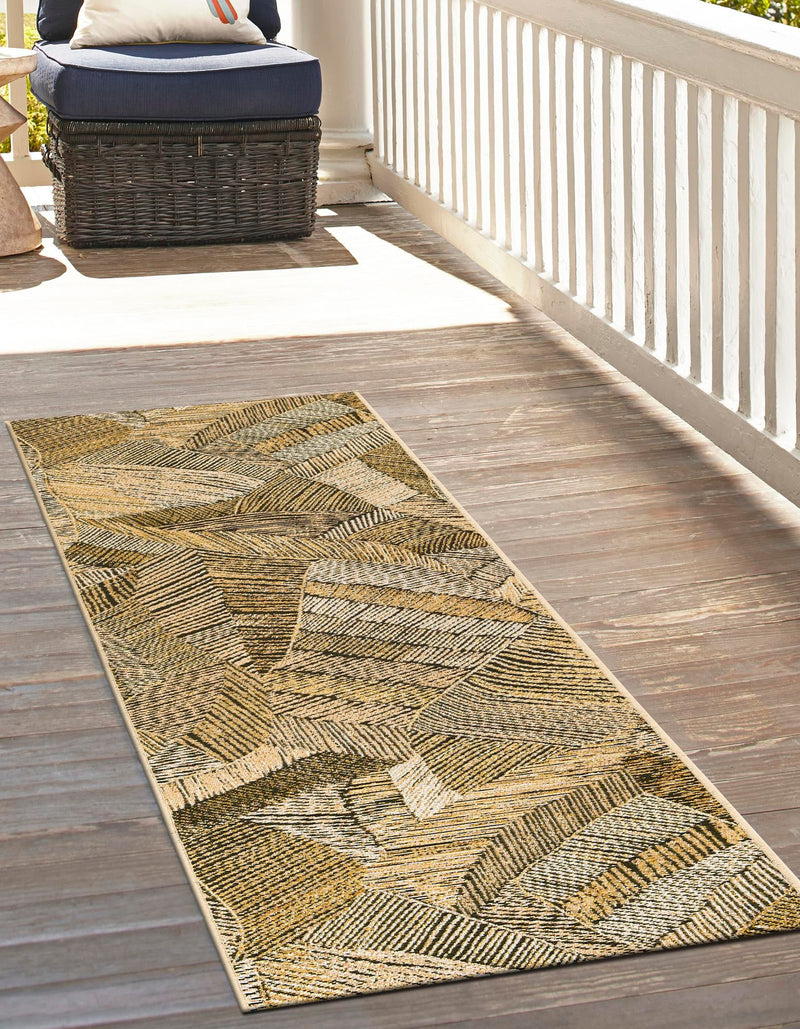 Seaside Blooms Collection Area Rug - Nantucket Runner Brown and Beige lifestyle 20