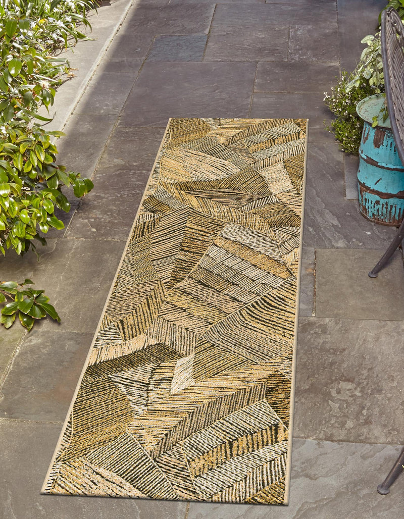 Seaside Blooms Collection Area Rug - Nantucket Runner Brown and Beige lifestyle 22