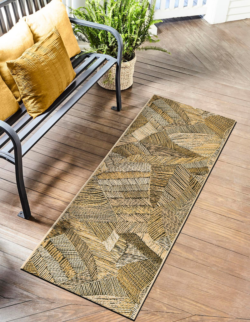 Seaside Blooms Collection Area Rug - Nantucket Runner Brown and Beige lifestyle 28