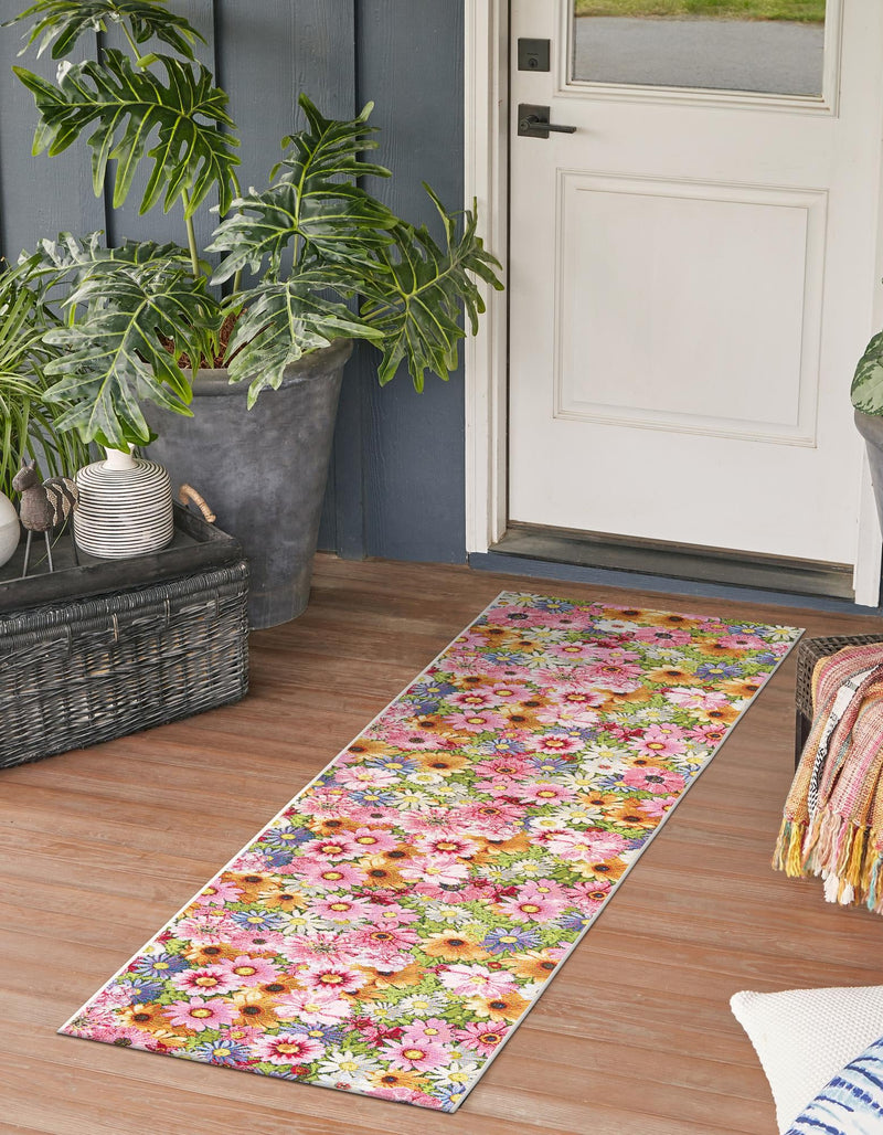 Seaside Blooms Collection Area Rug - Marseilles Runner Multi lifestyle 10