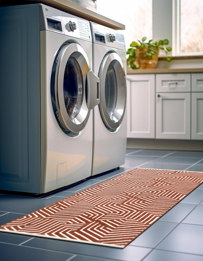 Aravalli Collection Area Rug - Udaipur Runner Dusty Pink lifestyle 126