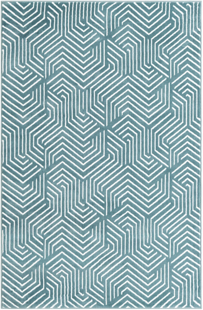 Aravalli Collection Area Rug - Udaipur Rectangle Aegean Blue Main
