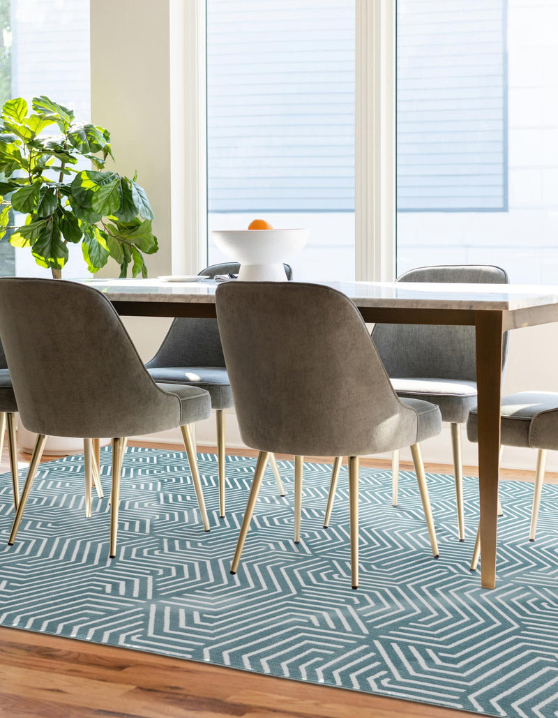 Aravalli Collection Area Rug - Udaipur Rectangle Aegean Blue lifestyle 23