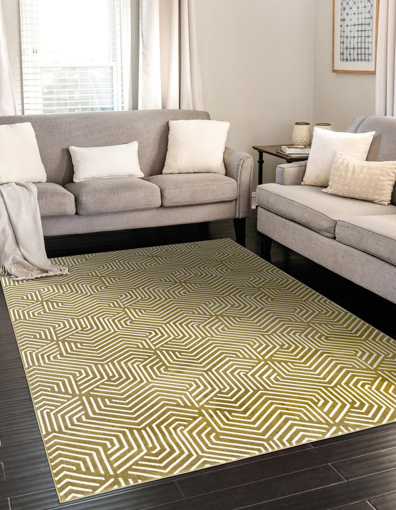 Aravalli Collection Area Rug - Udaipur Rectangle Olive Green lifestyle 7