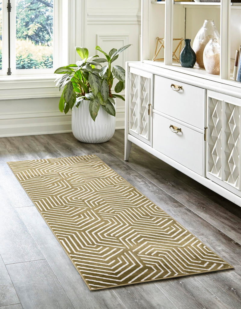 Aravalli Collection Area Rug - Udaipur Runner Olive Green lifestyle 112