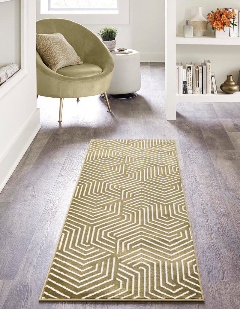 Aravalli Collection Area Rug - Udaipur Runner Olive Green lifestyle 119
