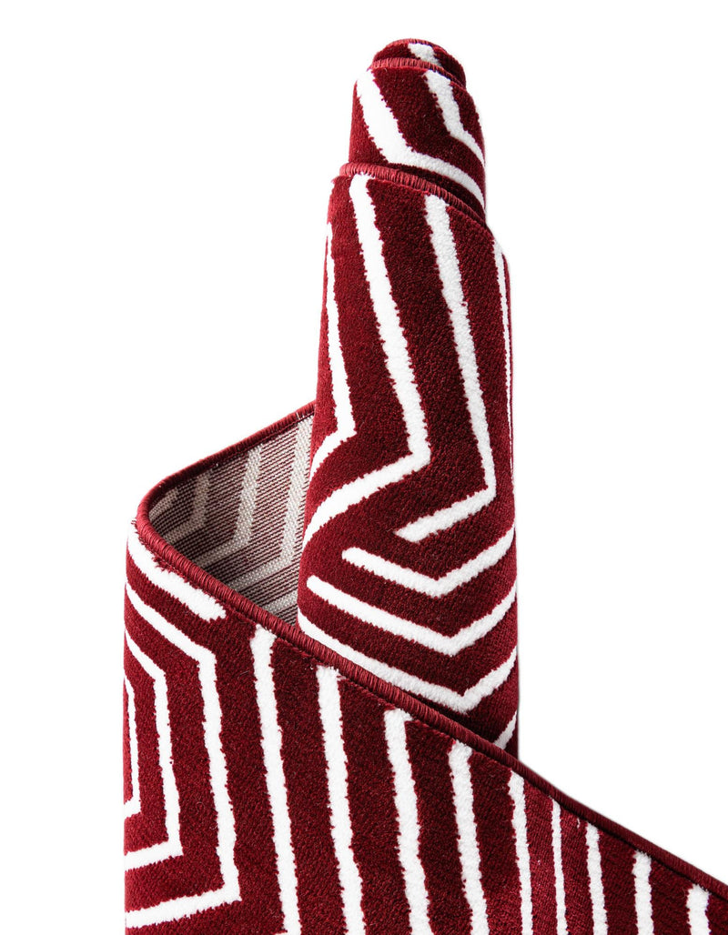Aravalli Collection Area Rug - Udaipur Rectangle Burgundy Red lifestyle 80