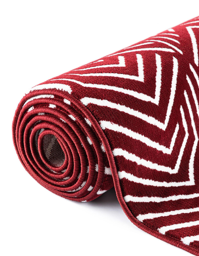 Aravalli Collection Area Rug - Udaipur Rectangle Burgundy Red lifestyle 87