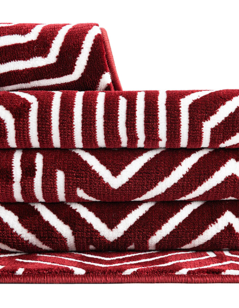Aravalli Collection Area Rug - Udaipur Rectangle Burgundy Red lifestyle 101