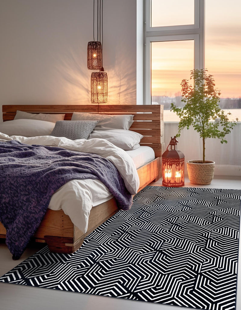 Aravalli Collection Area Rug - Udaipur Rectangle Midnight Blue lifestyle 20