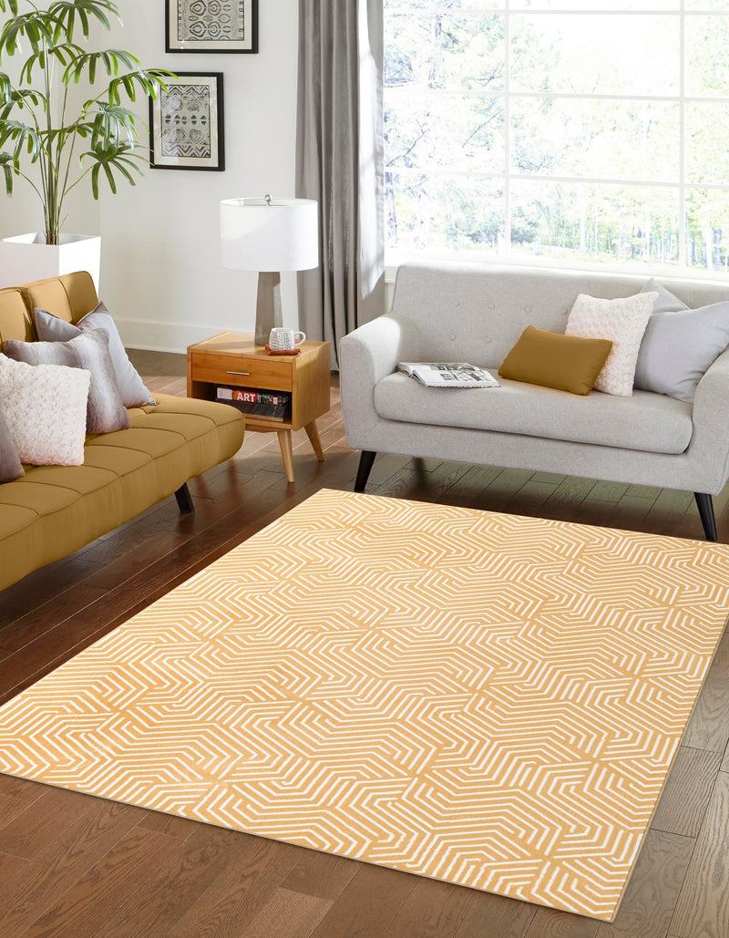 Aravalli Collection Area Rug - Udaipur Rectangle Yellow lifestyle 8