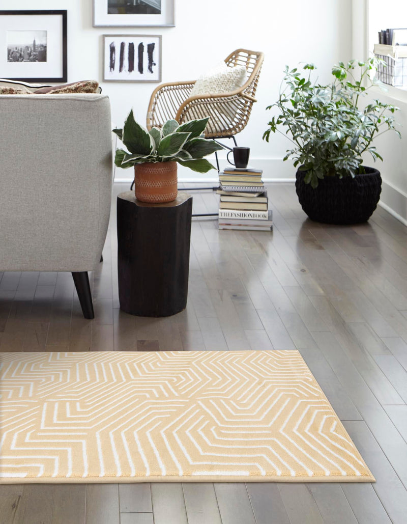 Aravalli Collection Area Rug - Udaipur Runner Yellow lifestyle 110