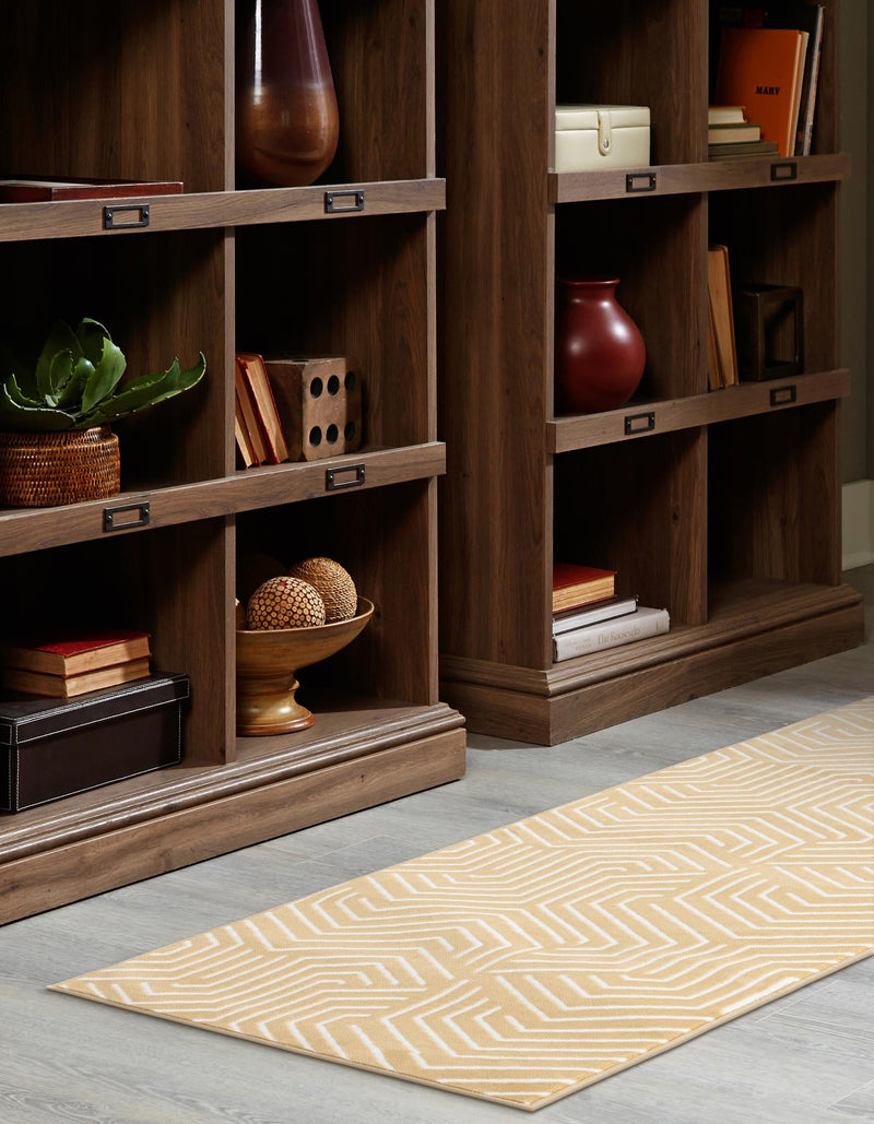 Aravalli Collection Area Rug - Udaipur Runner Yellow lifestyle 111