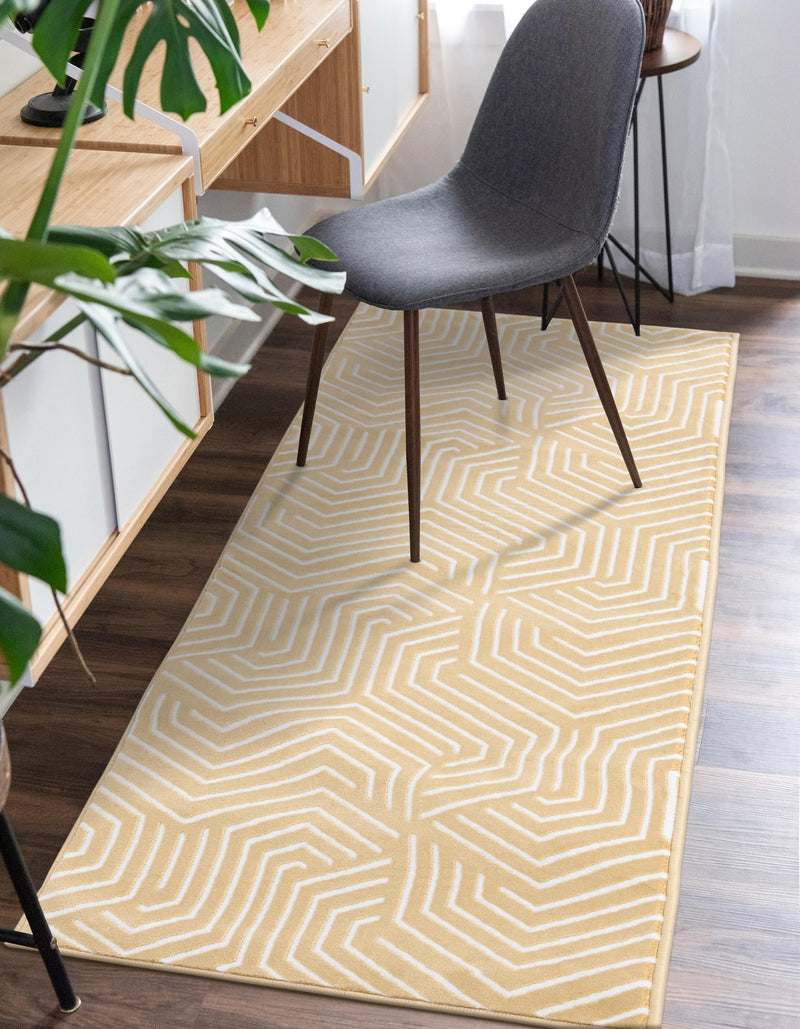 Aravalli Collection Area Rug - Udaipur Runner Yellow lifestyle 112