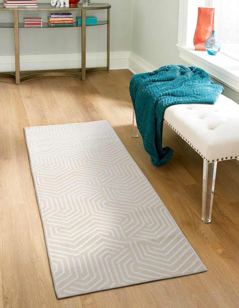 Aravalli Collection Area Rug - Udaipur Runner Ivory White lifestyle 114