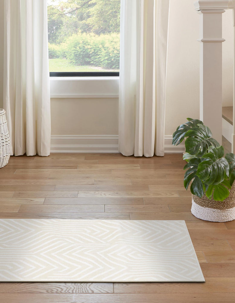 Aravalli Collection Area Rug - Udaipur Runner Ivory White lifestyle 128
