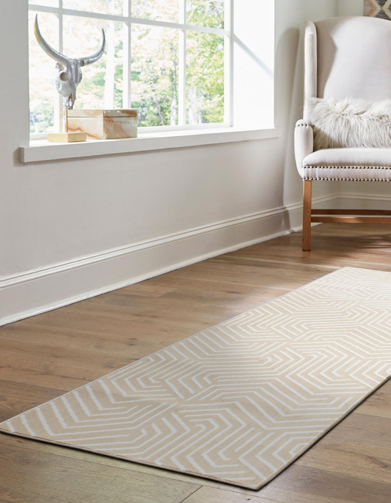 Aravalli Collection Area Rug - Udaipur Runner Ivory White lifestyle 135