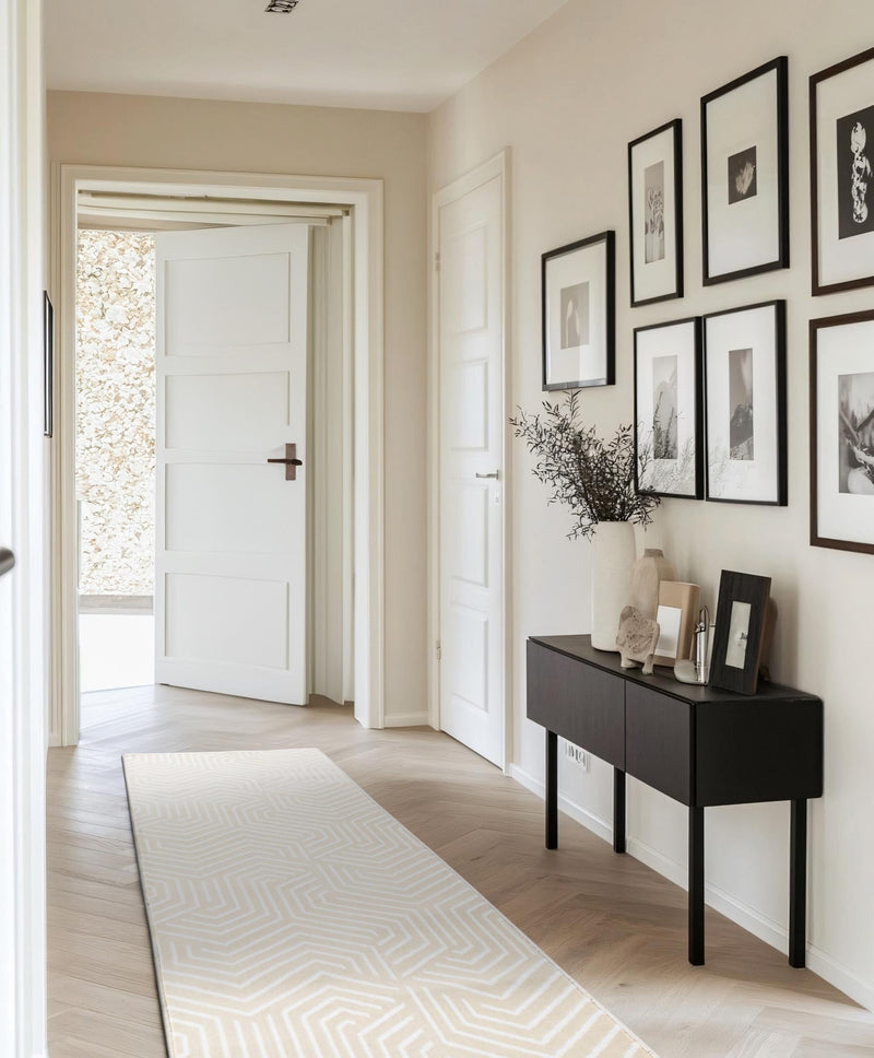 Aravalli Collection Area Rug - Udaipur Runner Ivory White lifestyle 142