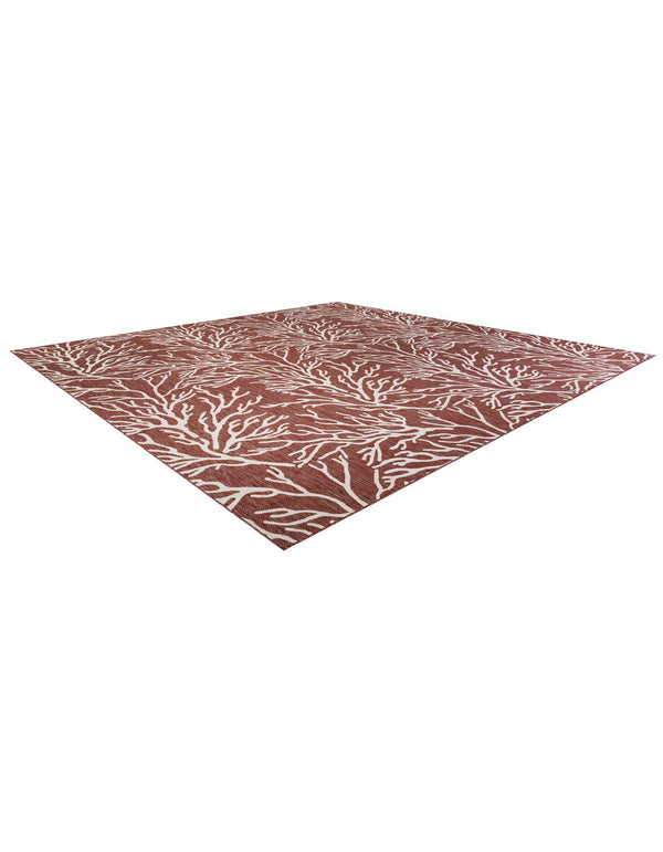 Seaside Haven Rugs Collection Area Rug - Pebblestone Square Rust Red lifestyle 76