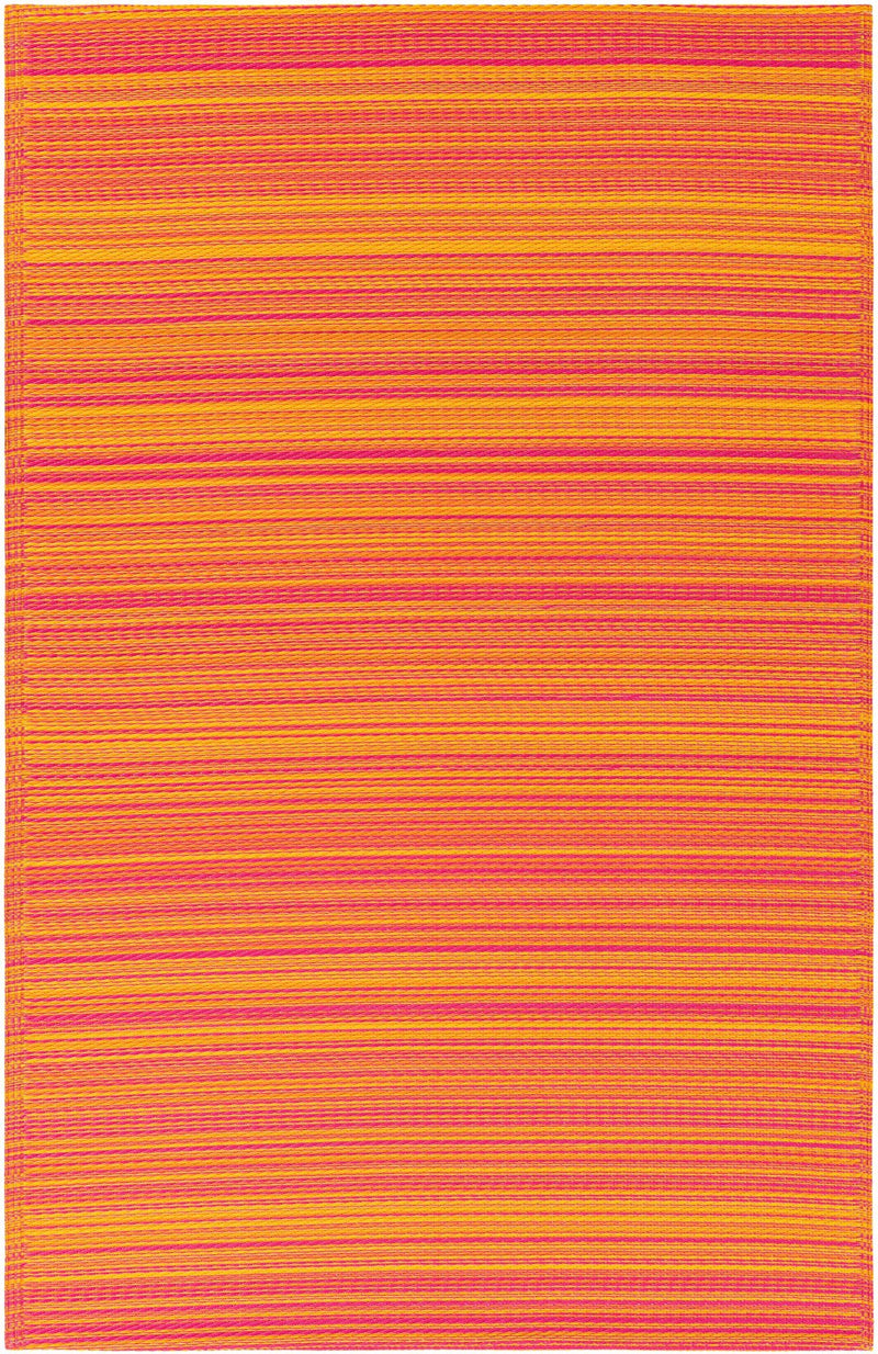 Serene Bay Outdoor Collection Area Rug - Haven Rectangle Fuchsia Sunset lifestyle 2