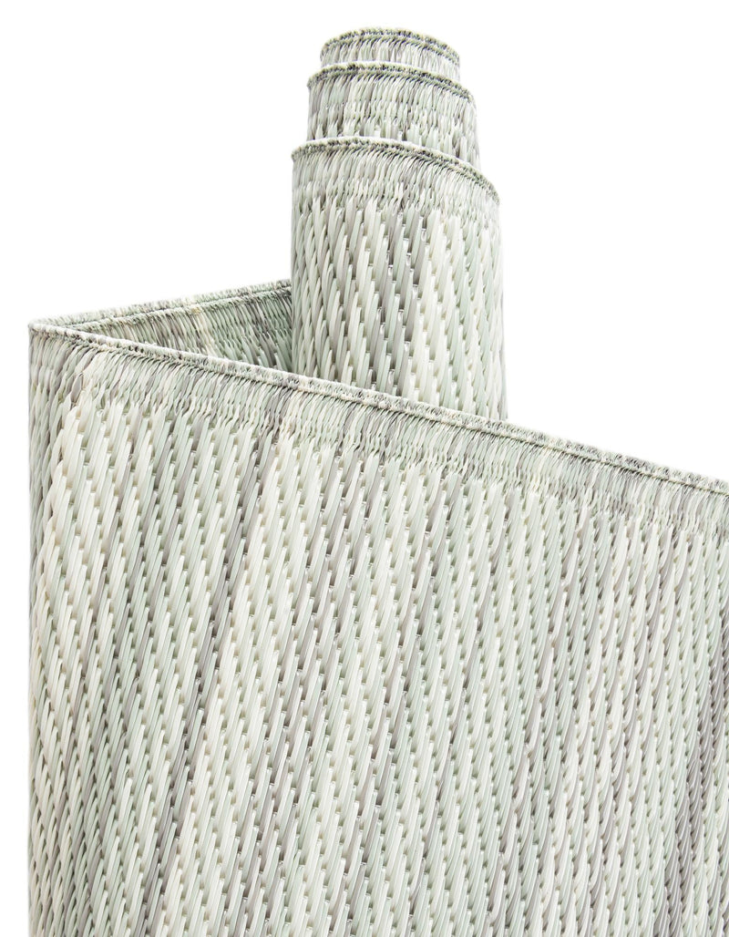 Serene Bay Outdoor Collection Area Rug - Haven Runner Pastel Gray lifestyle 73