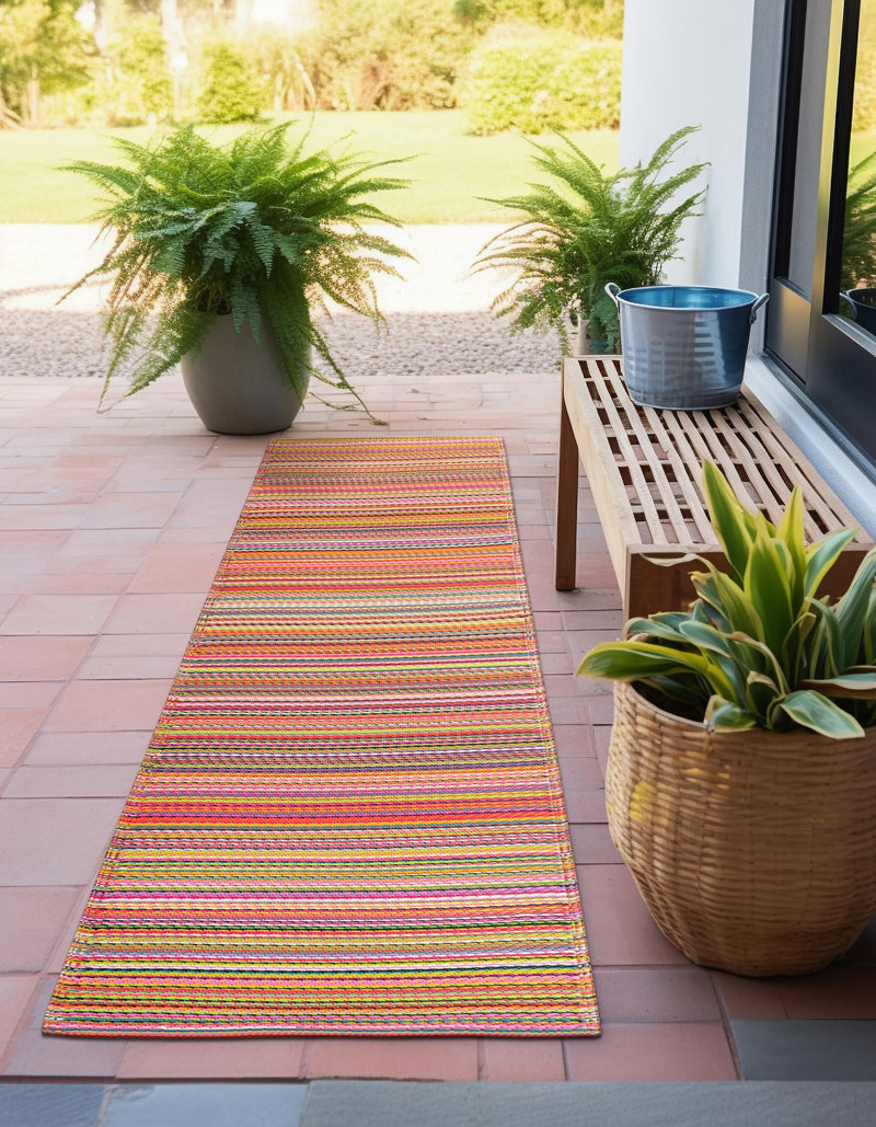 Serene Bay Outdoor Collection Area Rug - Haven Runner Multi lifestyle 50