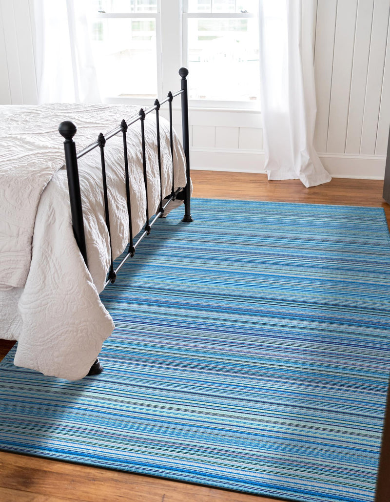 Serene Bay Outdoor Collection Area Rug - Haven Rectangle Blue lifestyle 13