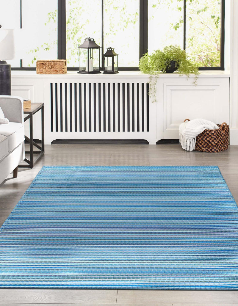 Serene Bay Outdoor Collection Area Rug - Haven Rectangle Blue lifestyle 17
