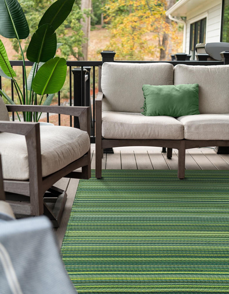 Serene Bay Outdoor Collection Area Rug - Haven Rectangle Green lifestyle 8