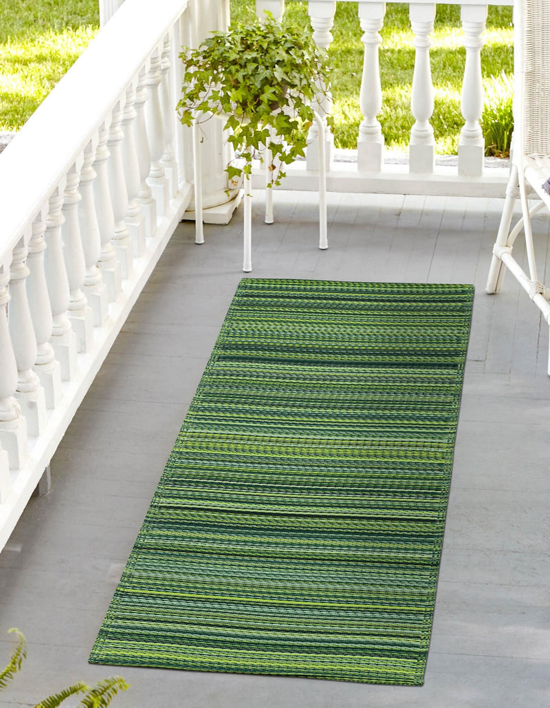 Serene Bay Outdoor Collection Area Rug - Haven Runner Green lifestyle 46