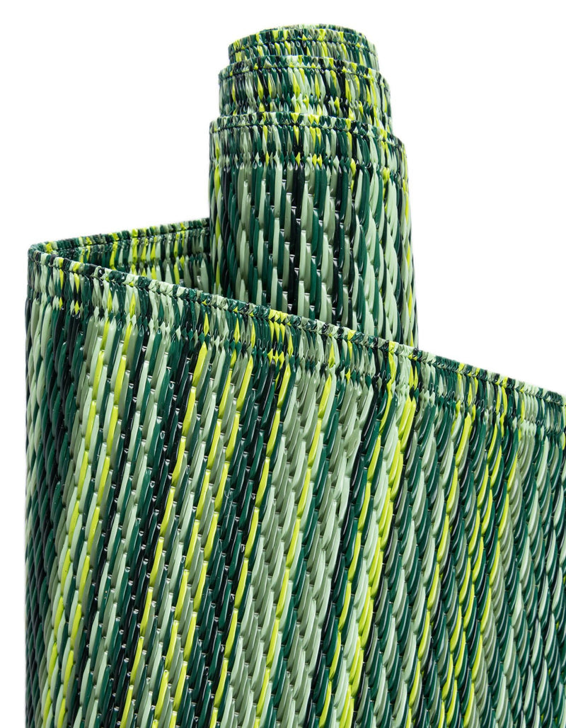 Serene Bay Outdoor Collection Area Rug - Haven Runner Green lifestyle 75