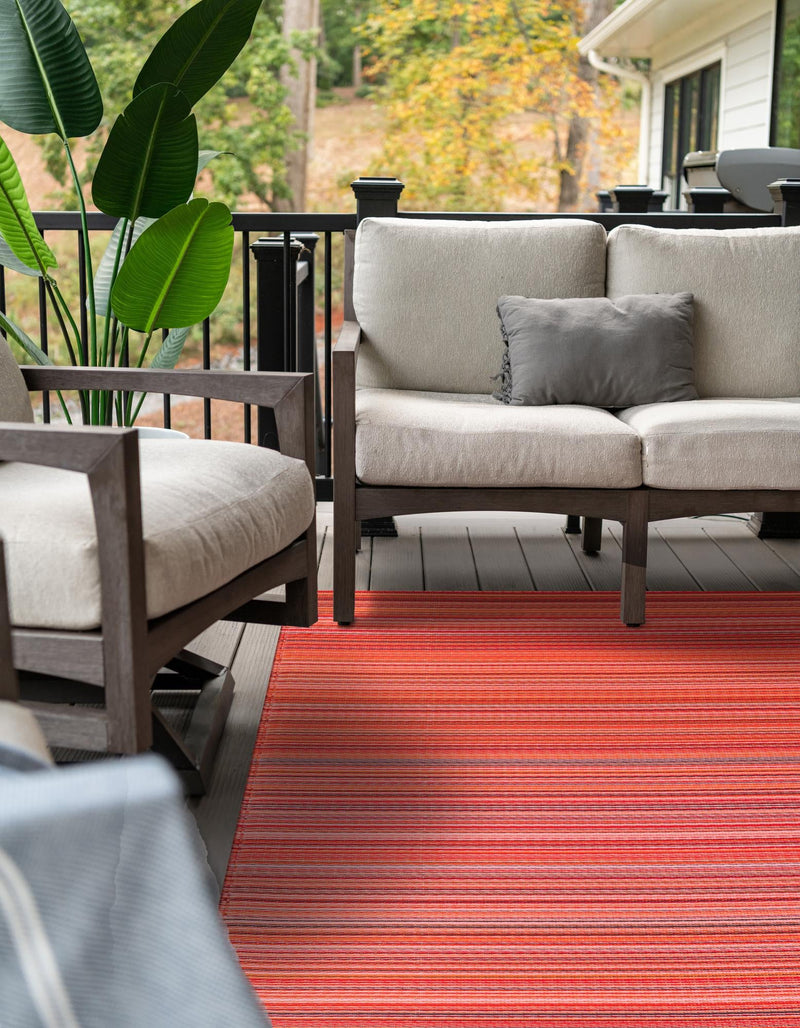 Serene Bay Outdoor Collection Area Rug - Haven Rectangle Red lifestyle 11