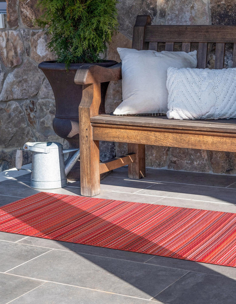 Serene Bay Outdoor Collection Area Rug - Haven Runner Red lifestyle 53