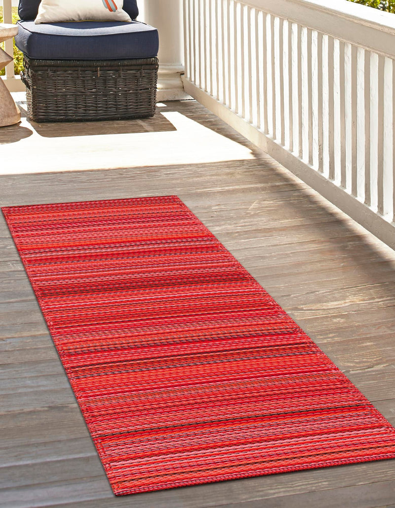 Serene Bay Outdoor Collection Area Rug - Haven Runner Red lifestyle 59