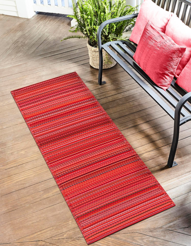Serene Bay Outdoor Collection Area Rug - Haven Runner Red lifestyle 71