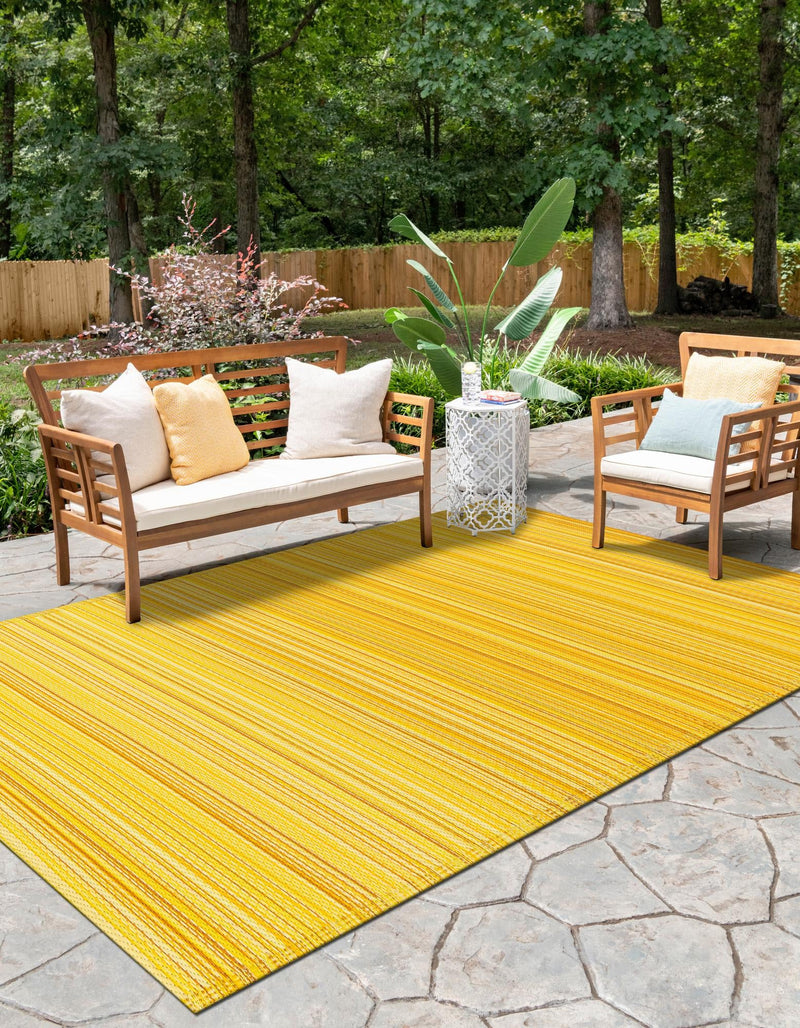 Serene Bay Outdoor Collection Area Rug - Haven Rectangle Yellow lifestyle 6