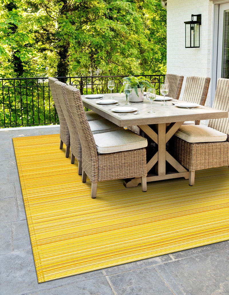 Serene Bay Outdoor Collection Area Rug - Haven Rectangle Yellow lifestyle 22