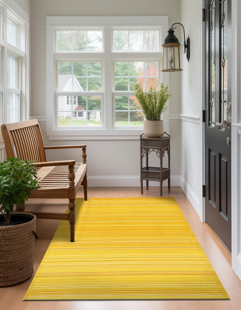Serene Bay Outdoor Collection Area Rug - Haven Rectangle Yellow lifestyle 34
