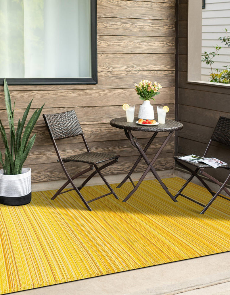 Serene Bay Outdoor Collection Area Rug - Haven Rectangle Yellow lifestyle 38