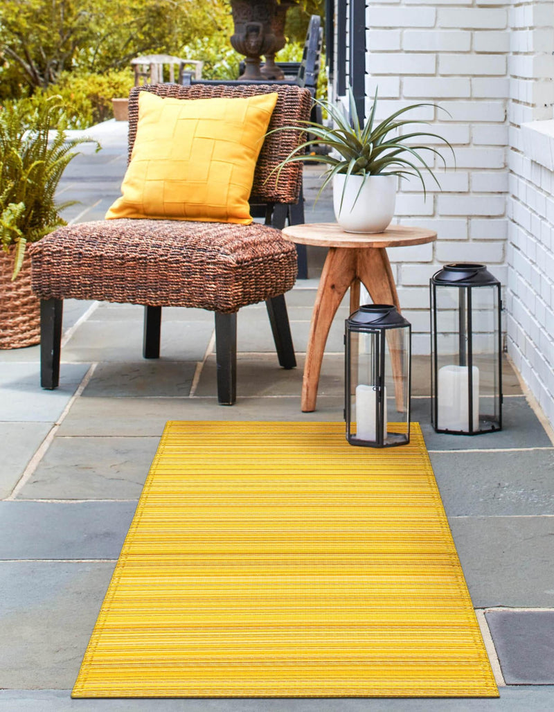 Serene Bay Outdoor Collection Area Rug - Haven Runner Yellow lifestyle 54